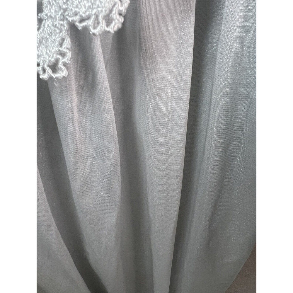 Vintage Ashely Ames Light Blue Maxi Front Tie Robe Nightgown Housecoat Medium - Picture 9 of 13